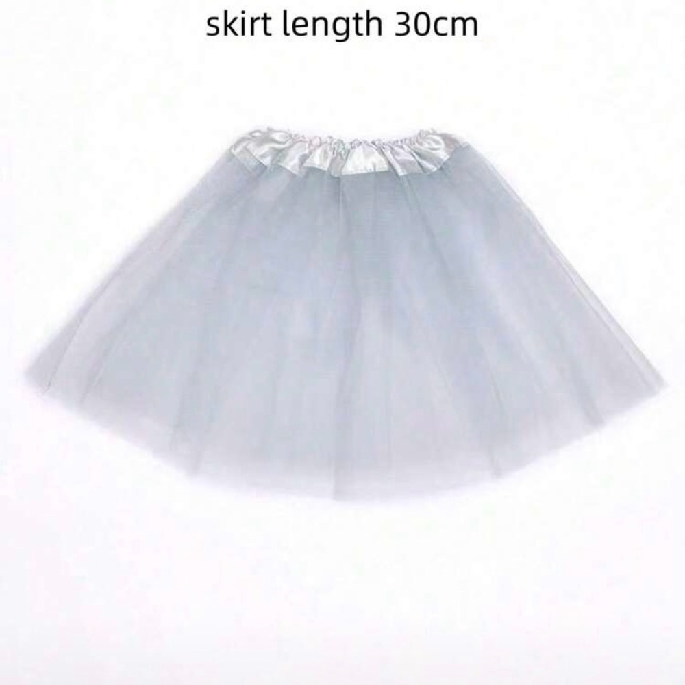 Elegant Gray Tulle Skirt